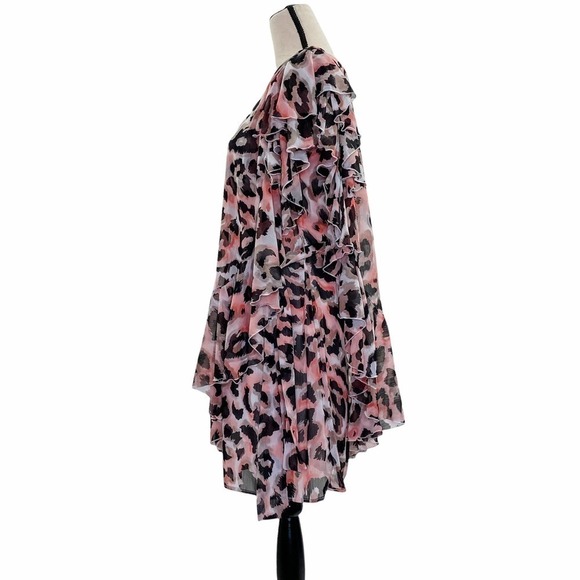 GRASS Collection Pink Leopard One-Shoulder Dress - Picture 4 of 10
